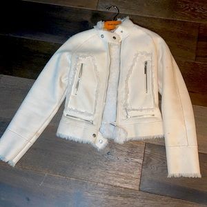 Bebe faux shearling jacket.